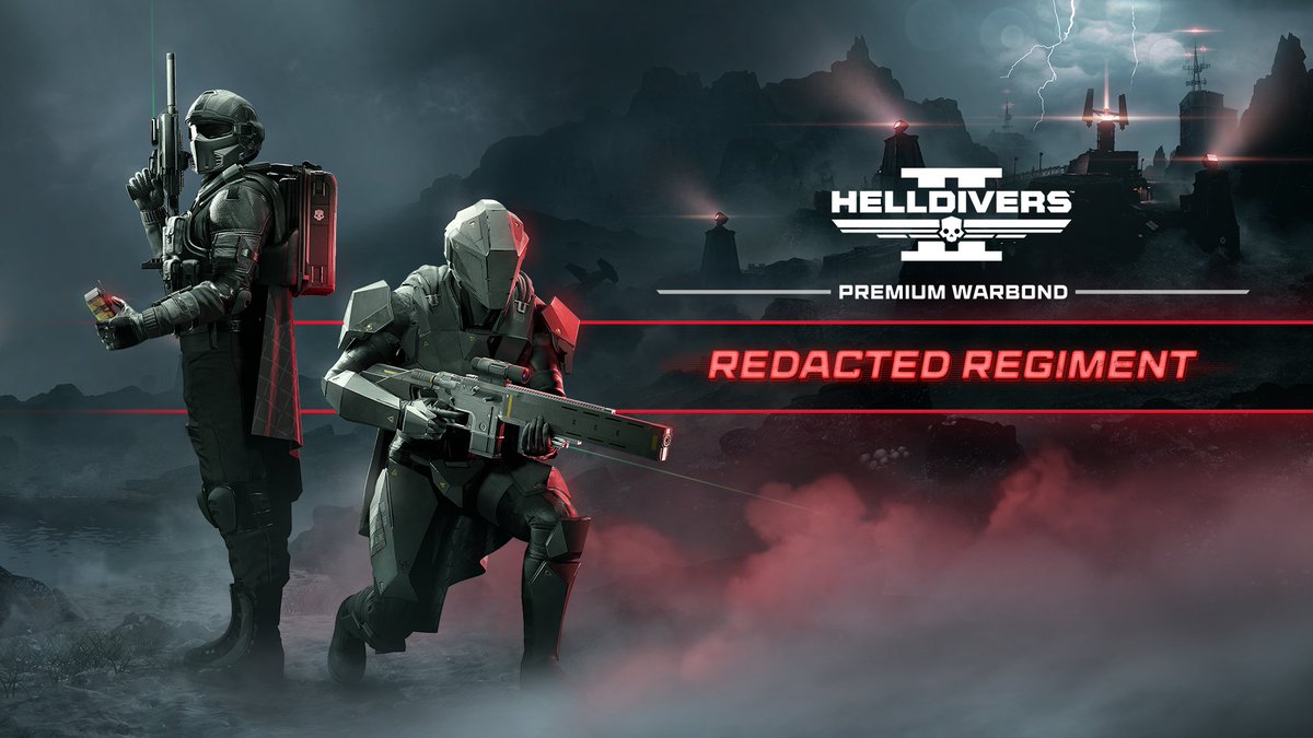 XBOX's tweet photo. Your mission: move in shadows and strike like lightning. 

Helldivers 2: Redacted Regiment Premium Warbond available now: https://t.co/eL0tLkmcrV https://t.co/yIGSP9J9il