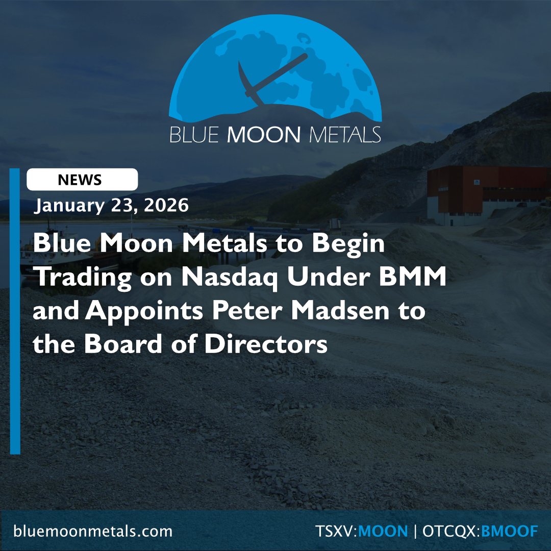 Blue Moon Metals Inc. MOON:TSX-V | BMM:NASDAQ tweet media