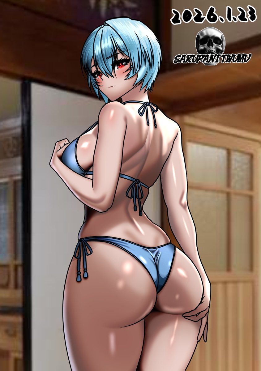 おはようございます～。
綾波レイの(つもり)お尻。
似せるのって難しいね。 