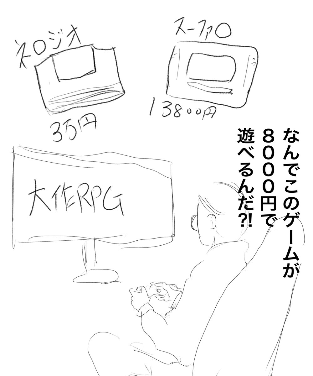 色んなモノが昔に比べて値上がりしてると言われるけどゲームの値段は肌感半額以下になってると思う。 