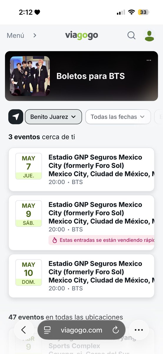 Hobbseok_'s tweet image. Principalmente esta madre de viagogo, hay que tirar esta cosa y no siga comprando. 

Recuerden que si compran están apoyando a esta actividad no mamen. 

viagogo.com/ww/Concert-Tic…