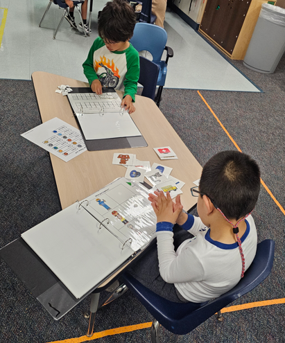 Mrs. Sikora's class is working hard on this lovely Friday!