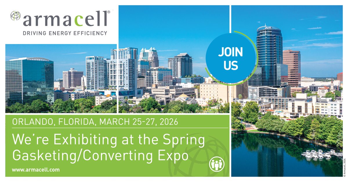 Armacell_US's tweet photo. Gasket Fabricators Converting Expo is just two weeks away! Stop by and chat with our foam experts about expanded cellular foam solutions. Find us @GasketFab from 10am to 4pm on Thursday, March 26 and discover how we can support your fabrication needs. https://t.co/fB7weyNQws https://t.co/ndtRP7qEDQ
