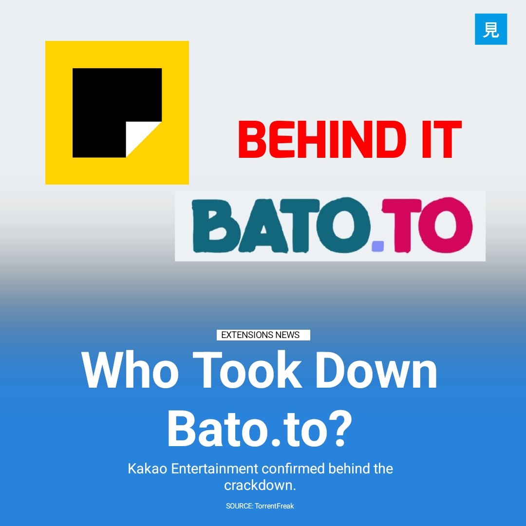 iiTachiyomi's tweet image. 📢 Kakao Entertainment Behind Bato,to Shutdown !!

According to TorrentFreak, South Korean content giant Kakao Entertainment is confirmed to be the force behind the legal crackdown that led to the permanent closure of the manga/manhwa piracy site Bato.