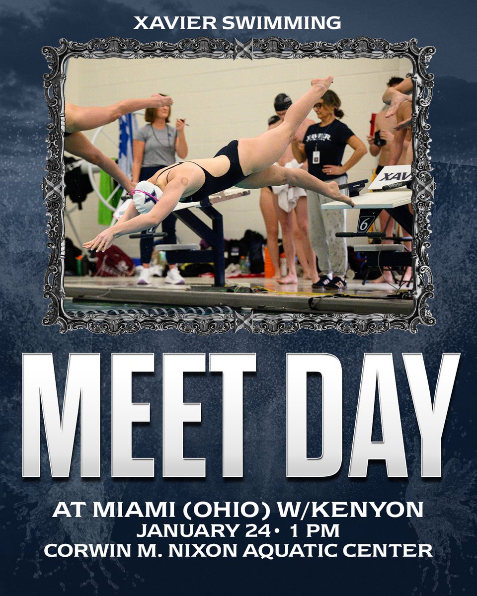The Musketeers are back in the pool this afternoon, taking on Miami (Ohio) and Kenyon in Oxford!