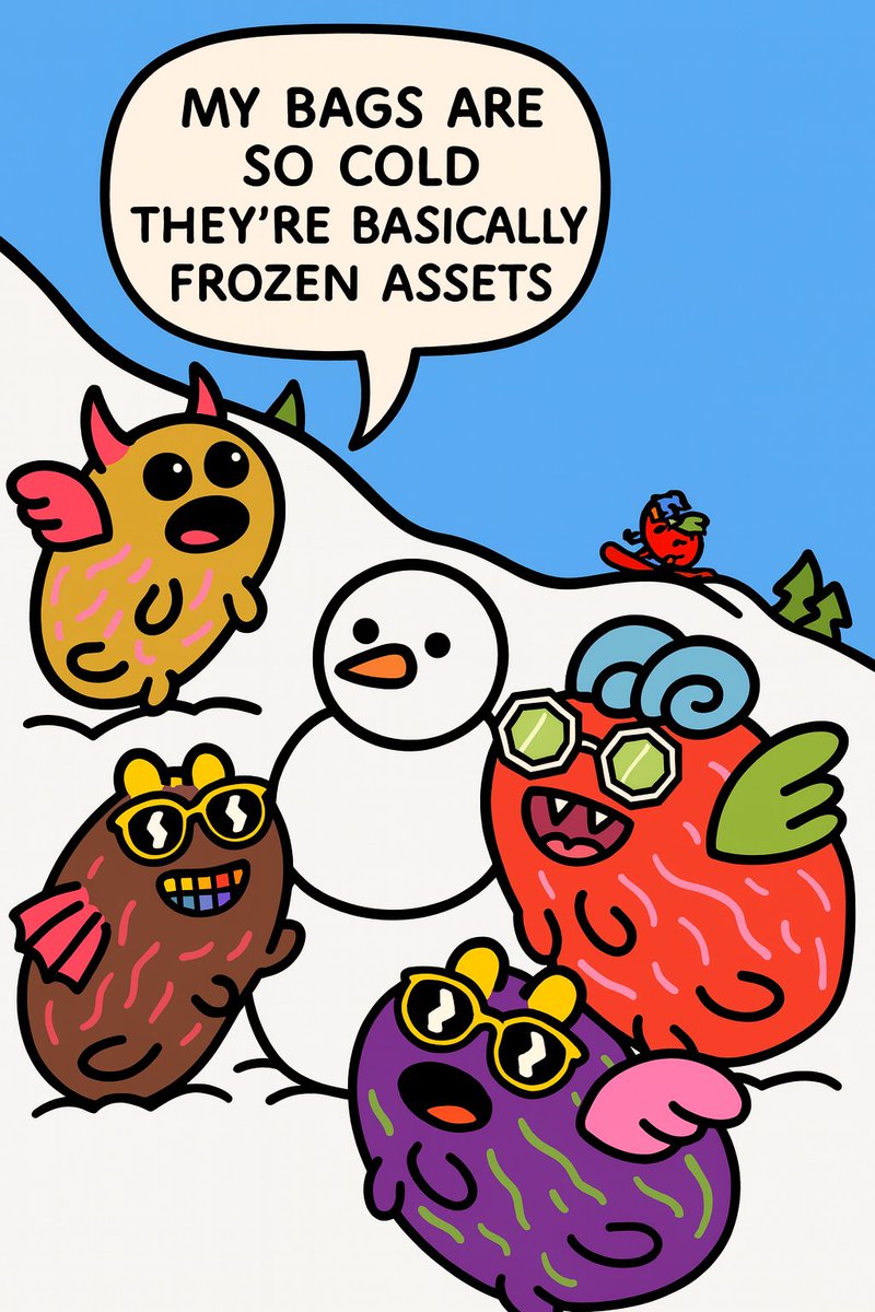 They say money is meant to circulate, but mine decided to go into deep hibernation. Just call me the King of Frozen Assets.😂 🧊 #CryptoWinter