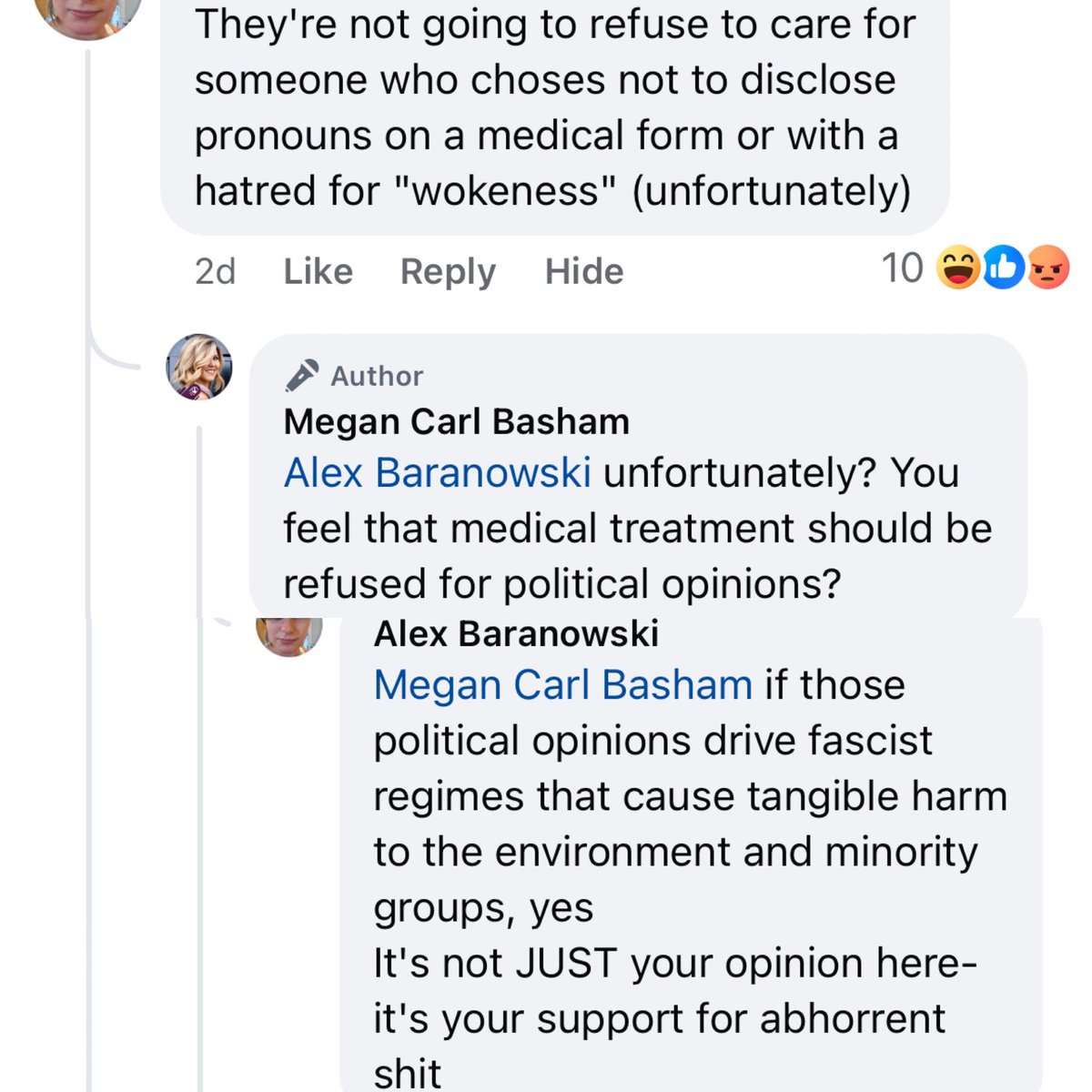 As a conservative who’s needed a lot of medical treatment of late, this kind of thing is terrifying.

A few days ago, I posted on Facebook about how ridiculous I think medical forms requiring you to choose from dozens of different pronouns options are.

A liberal woman replied