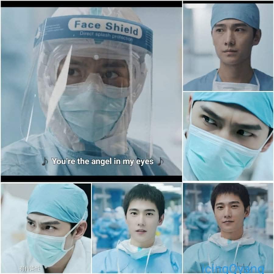 icingquinyang2's tweet photo. At the start of the pandemic, #YangYang杨洋 took the role of heroic #Yuebin the doctor who sneaked into Wuhan to help in the hospital. Episodes 5-6 #together even this cuts on his face from the masks was realistic. #ALookBack. #awardworthy https://t.co/89QkyQbXIU