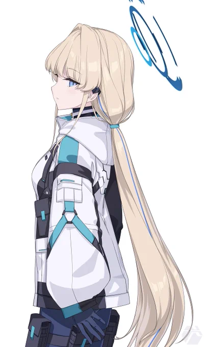 臨戦トキみたいに首の後ろで結んで結び目の上がふわっとなってる髪型好きなんすよね というお絵描き練習