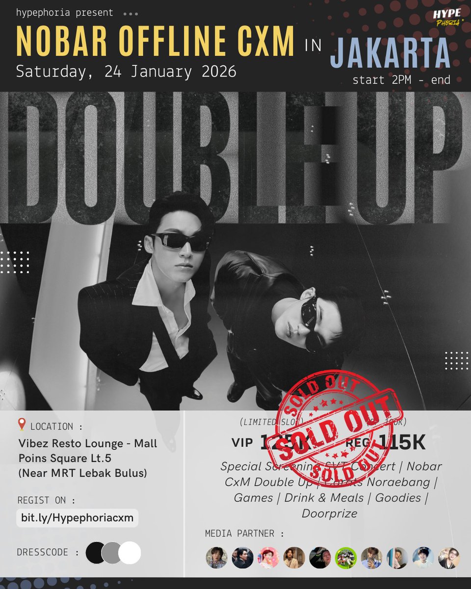 hypephoria_'s tweet photo. 📢 CLOSE REGIST NOBAR CXM DOUBLE UP

Terimakasih banyak untuk caratdeul yang sudah join event nobar cxm double up by hypephoria🩷🩵
See you tomorrow 👀 https://t.co/CU5bwlrJgk