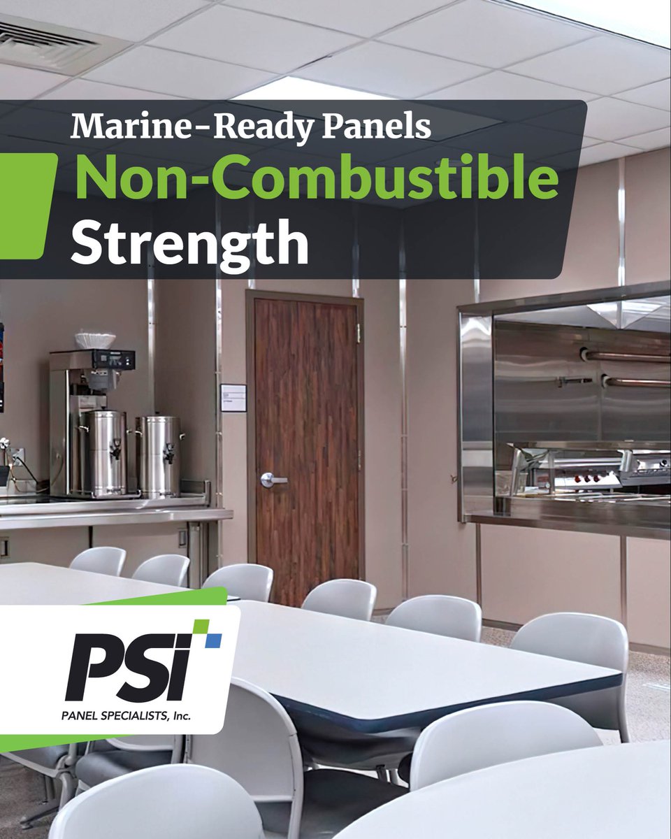 panelspec's tweet photo. In marine environments, safety is not optional, it is essential. PSI’s fire-rated marine wall panels provide critical fire prevention protection.

For more information, please contact us at:
+1 800 947 9422
info@panelspec.com
or visit
https://t.co/eEZOLXpnV2

#DesignBuiltToLast https://t.co/1mzFyI3YfR