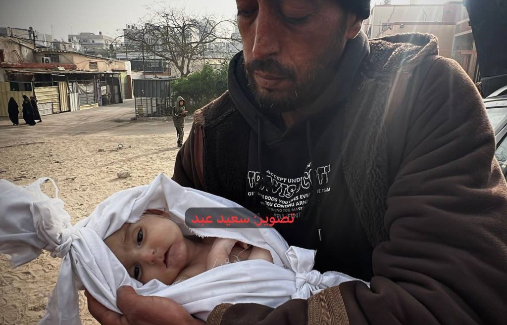 Six-month-old baby Yousef abu Hamala has died of hypothermia in southern Gaza city of Khan Younis..