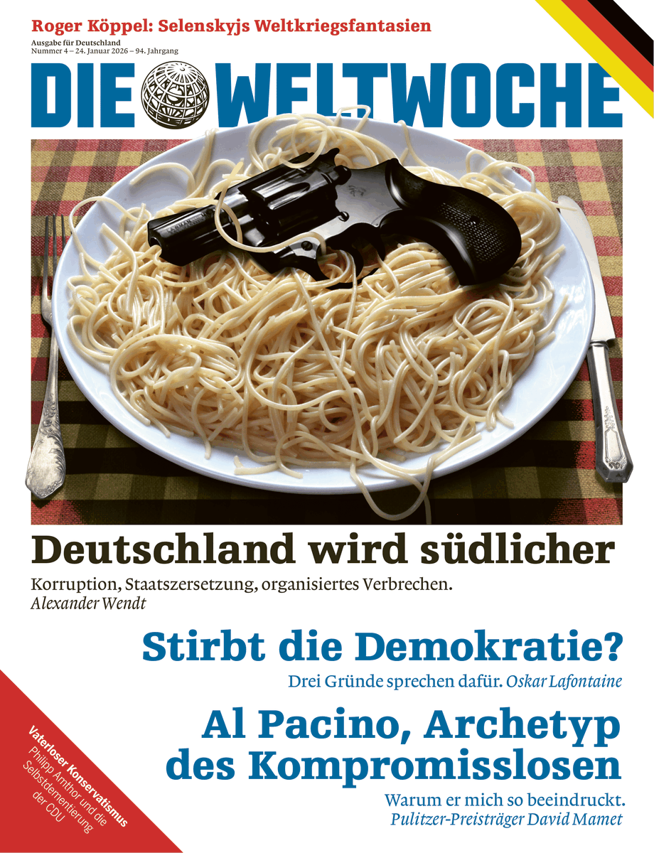 Weltwoche's tweet image. Aktuelle E-Paper-Ausg​abe für Deutschland: Deutschland wird südlicher ++ Stirbt die Demokratie? ++ Al Pacino, Archetyp des Kompromisslosen

Jetzt lesen auf:
weltwoche.de/aktuelle-ausga…

Abonnieren Sie jetzt:
weltwoche.de/abonnemente

#weltwoche #deutschland #korruption, #demokratie