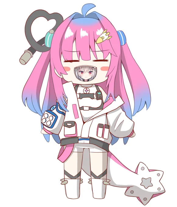 去年描いた絵で地味に気に入ってる星屑ぷらねちゃん着ぐるみ