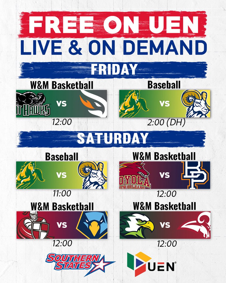 SSACsports's tweet image. You get a chance to watch baseball and basketball this weekend on @UrbanEdgeTv!

📺 urbanedgenetwork.net/?school=southe…