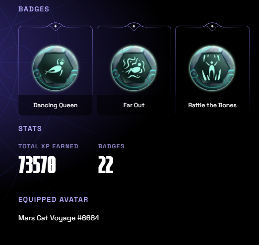 0xIamdev's tweet image. Got 7 new badges out of 9 new @OthersideMeta badges! Last 2 badges will take time to complete bc it is related to daily task but we will get there! 

Big thanks to @ZardsNFT @Markgator27 @hack1ge @ellampoo figuring out all badges one by one.