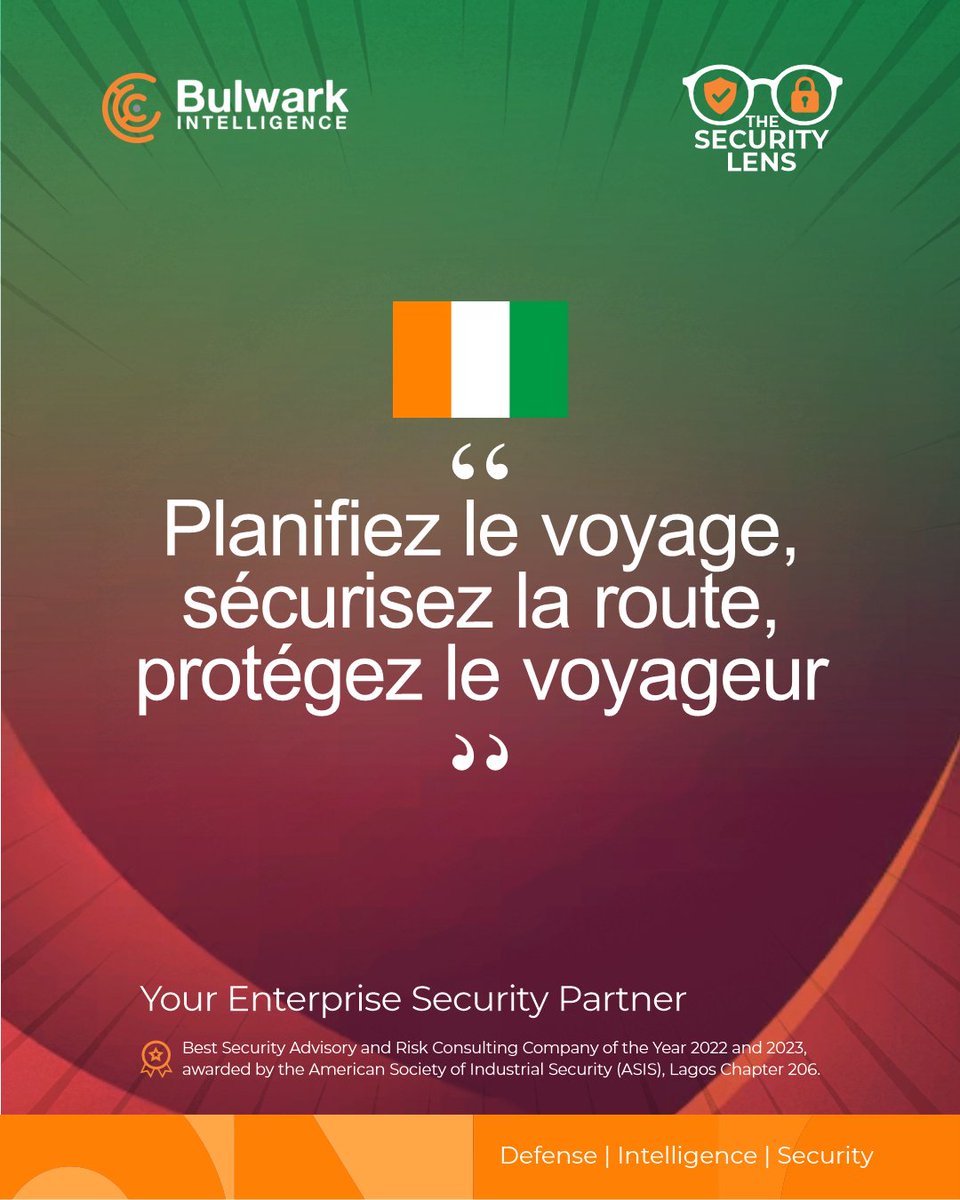 In today's dynamic operational environment, safety must be earned, and preparation protects your people. Bulwark Intelligence delivers comprehensive journey management services to reduce risk and ensure security.

Sign up on inquiries@bulwarkintelligence.com

<a href="/tanwaashiru/">Tanwa Ashiru</a>