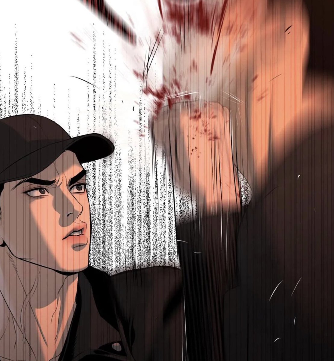 kyungdwu's tweet image. we’ve only ever seen jaekyung get angry on his own behalf. first when the loansharks belittled him for being an athlete and second when bjm provoked him. this is the first time he’s gotten this angry purely for someone else, i’d guess in his life