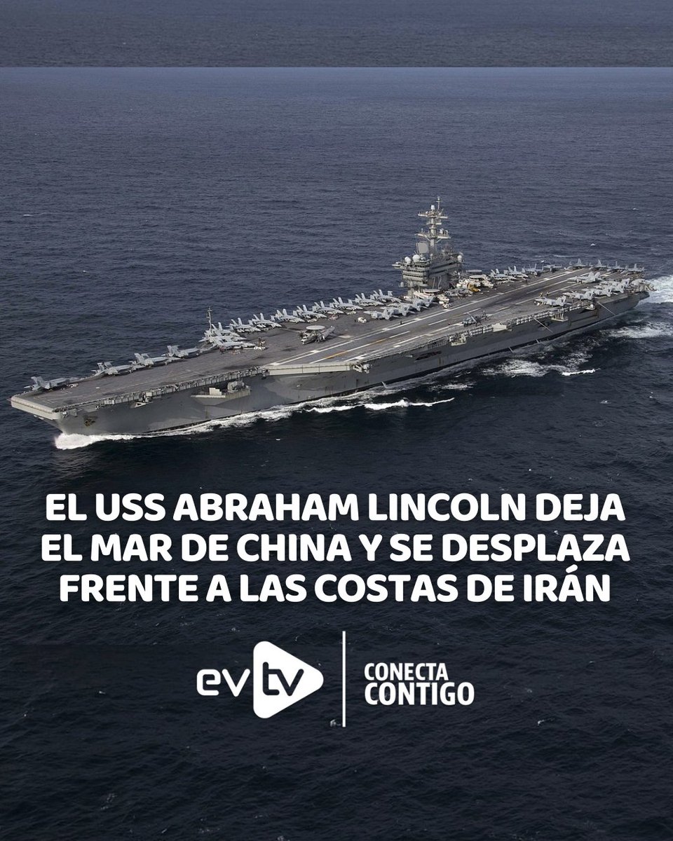 EVTVMiami's tweet image. 🚨🇺🇸 El portaaviones USS Abraham Lincoln se desplaza frente a costas de Irán

🇺🇸 El presidente de EEUU, Donald Trump, ordenó una masiva movilización naval y aérea hacia Oriente Medio, encabezada por el portaaviones USS Abraham Lincoln, que abandonó el Mar de China Meridional para…
