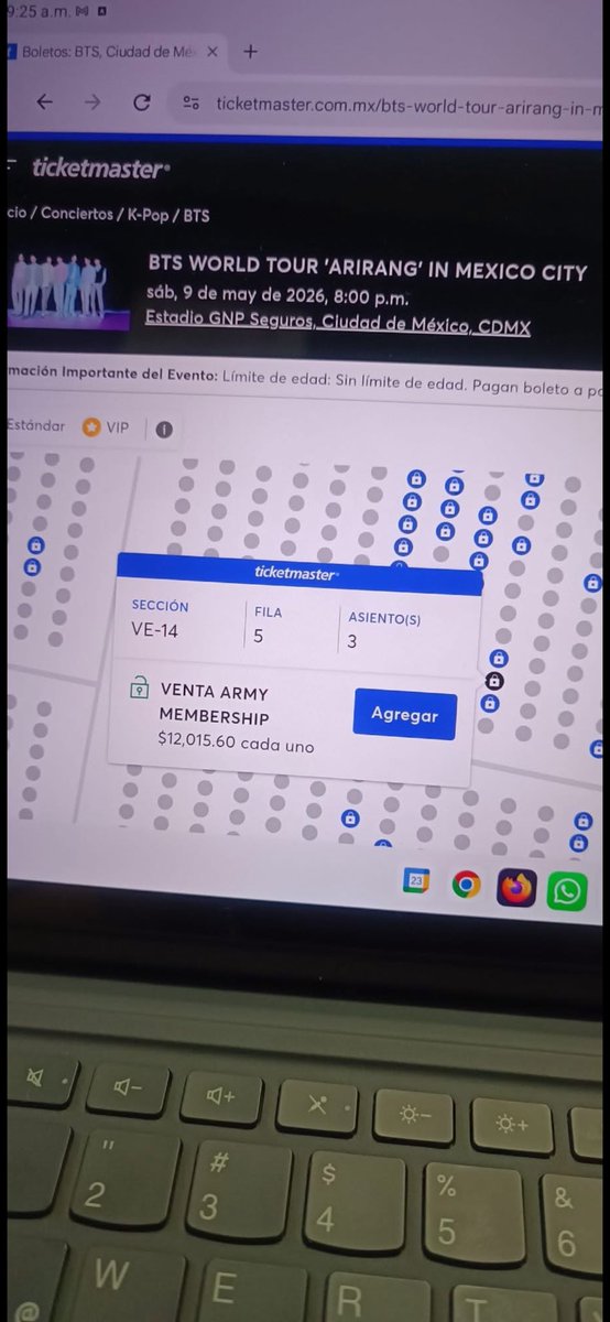 CharlyRu29's tweet photo. @Ticketmaster_Me Qué pedo @Claudiashein , @Profeco esta es una sección que tenía un precio fijado de 8 mil pesos y se elevó a 12 mil por la tarifa dinámica🙄🙄🙄 https://t.co/Y1UMPrdVWl