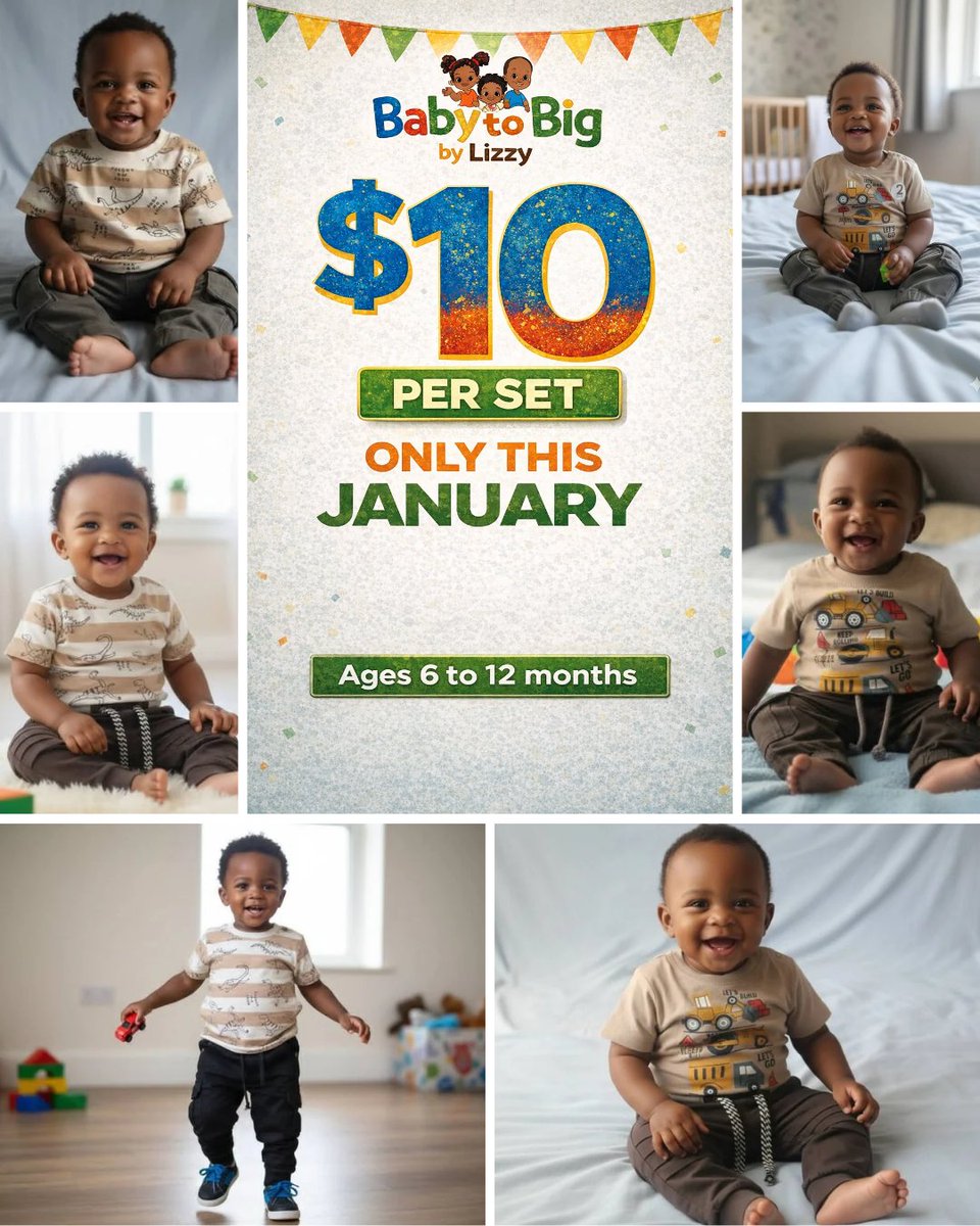 Baby_to_big's tweet photo. $10 set, 6 Months to 12 Months
Only this January 

https://t.co/zk7c2Vdum9 https://t.co/vZt4tem08t