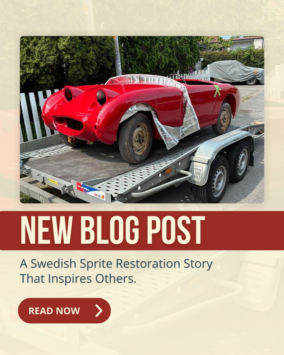 Alex’s Swedish Sprite restoration is a true classic car love story. Whether you’re wrenching in your garage or dreaming of your next project this blog will fuel your passion 🔧 ❤️

Classic car fans, this one's for you! 🔥

Tap to read the full journey 👉 bit.ly/49EhfRH