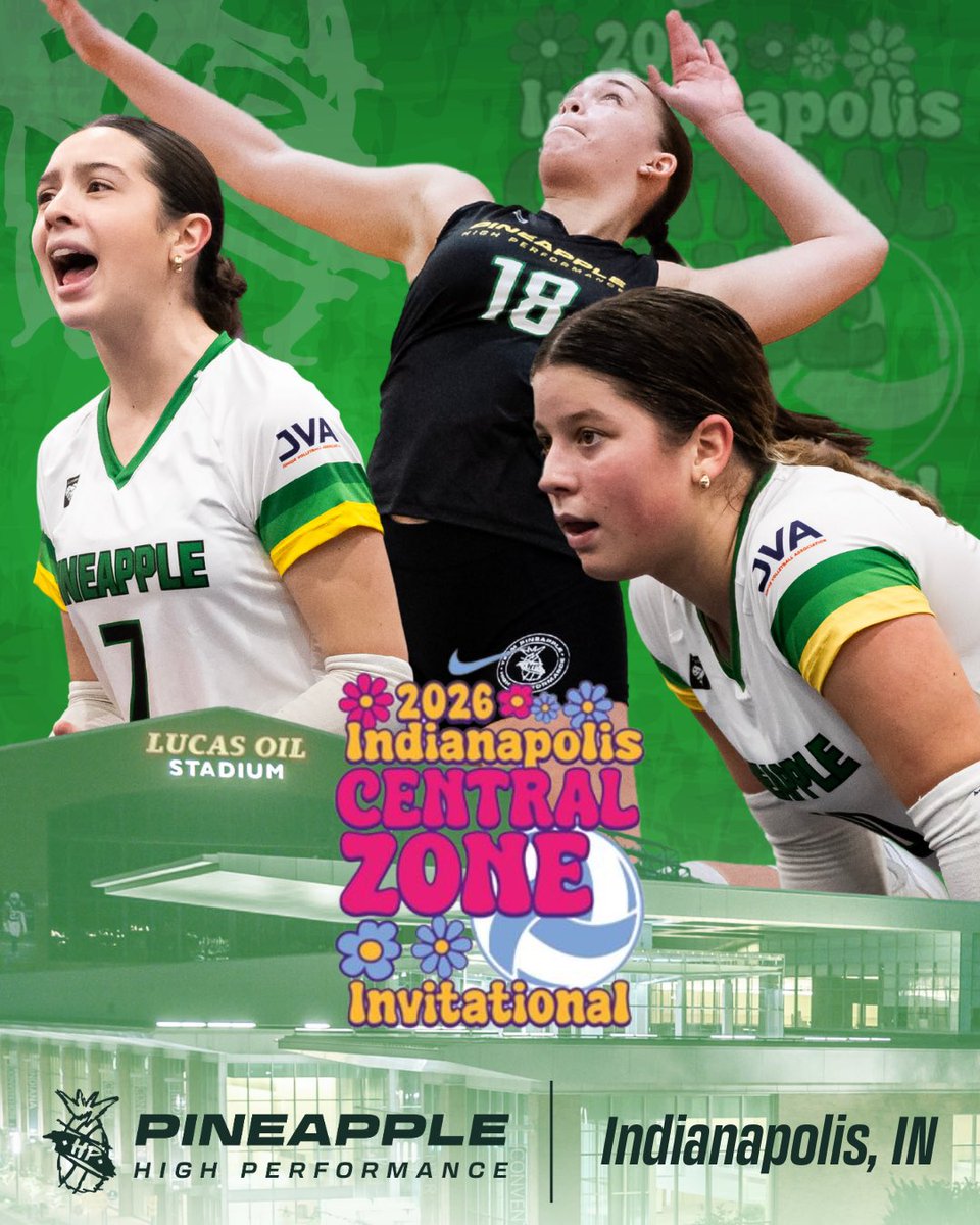 PineappleHPA's tweet photo. Central Zone Invitational in Indy this weekend 🍍🏐

Great chance to compete with the top teams in the area, let’s go HP 👏

#php #pineapplehighperformance #chosenones https://t.co/VPwCCiXiK6