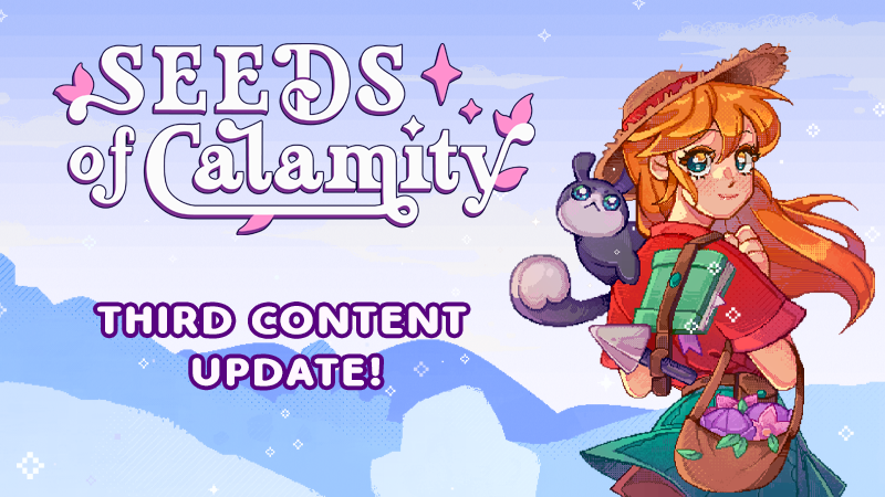 New update for Seeds of Calamity! 🌱

New content, quality of life features, new adorable companions, and more 🐰

As always, thank you for playing and for all your feedback. Your support means the world 💚

#cozygame #indiedev