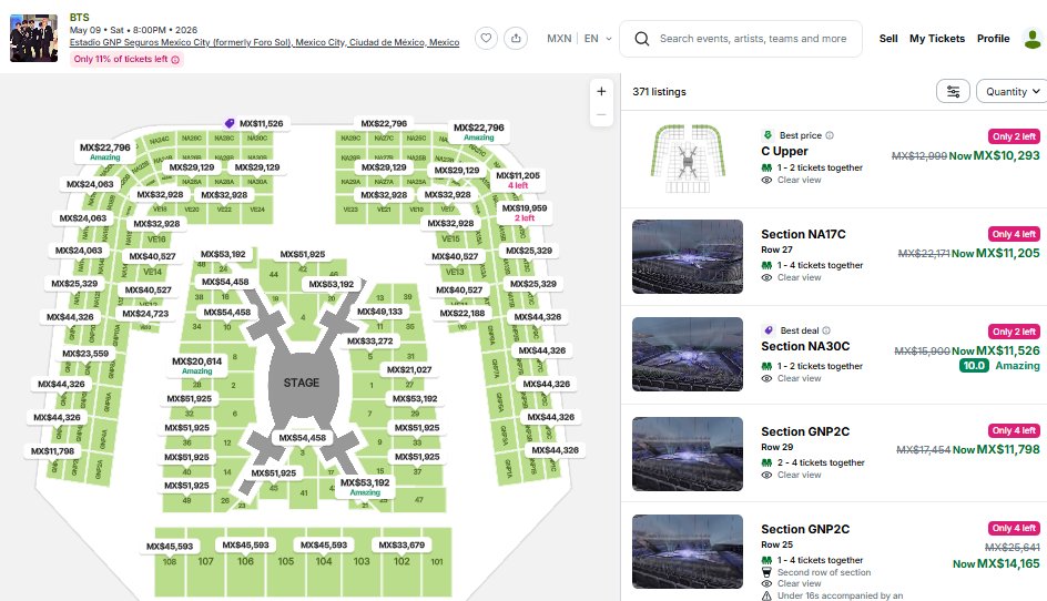 es indescriptible lo que se siente ver cómo estos cerdos se aprovechan de nuestro amor por los chicos. Es muy injusto, porque muchos tienen sus ahorros y les cuesta mucho esfuerzo conseguirlos. 

#BTS_WORLDTOUR_MEXICOCITY