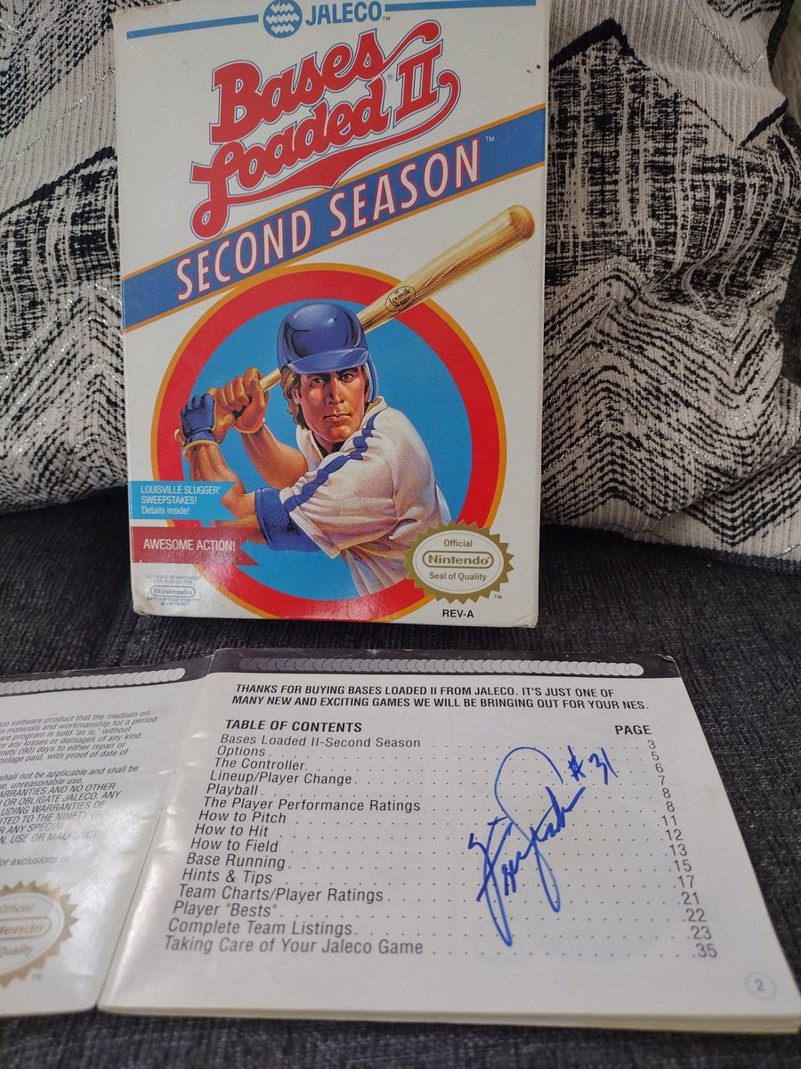 4 weeks from today is the first #SpringTraining2026 game for the #Cubs! Here is an autograph from Fergie Jenkins (2013 in Mesa AZ) on the booklet of my favorite #NES game growing up. He was super nice and let me get a picture with him too.