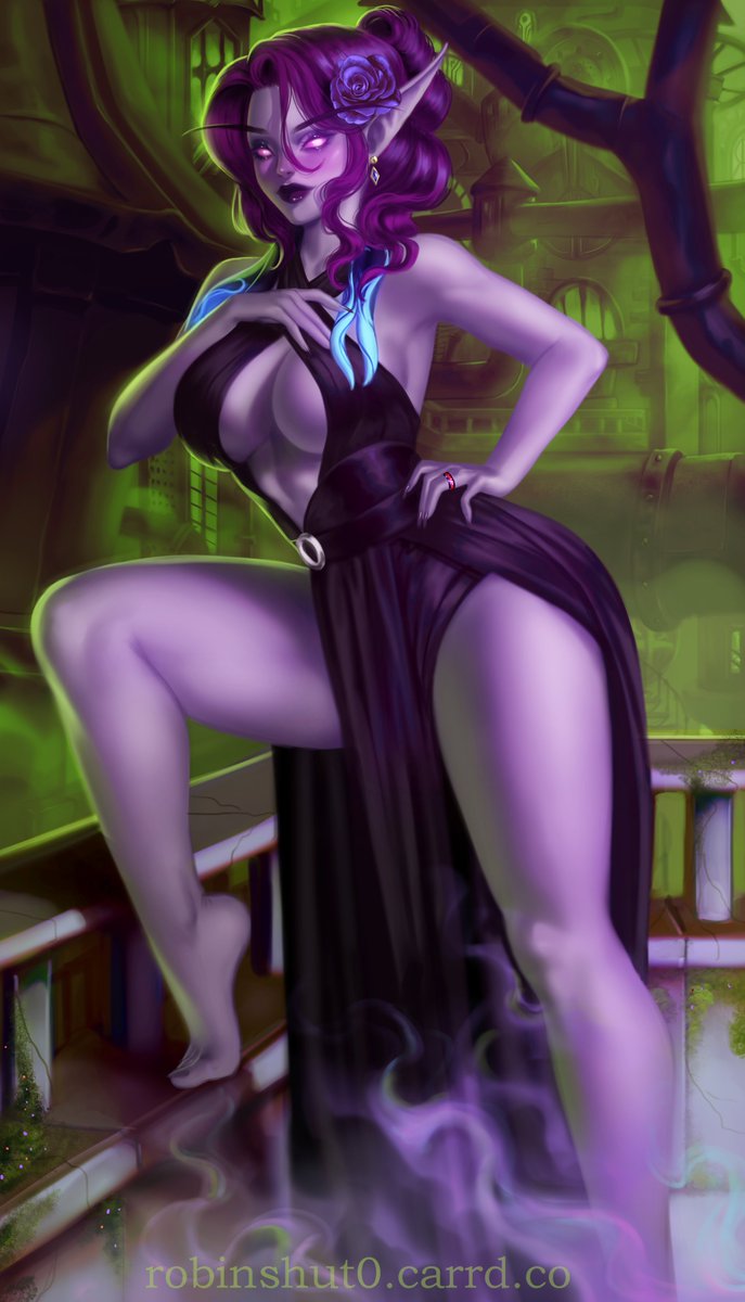 Another one of my favorite works from last year, and now her finest hour has finally arrived. I've never painted in such a color scheme before. It's certainly not a foxy, but just look at the background! I'm very proud of it.
OC Rico💜💚