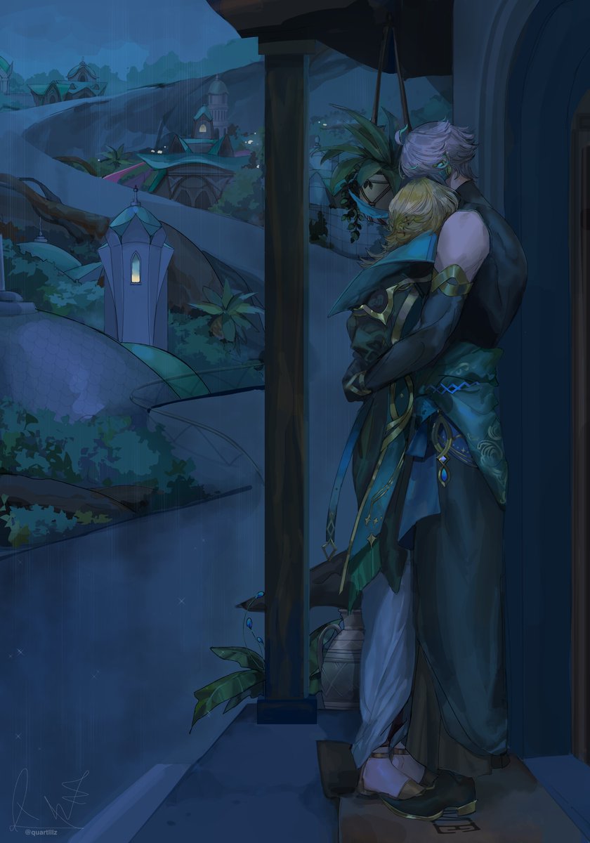 quartlllz's tweet image. Long day ☔️ #Haikaveh #GenshinImpact #原神