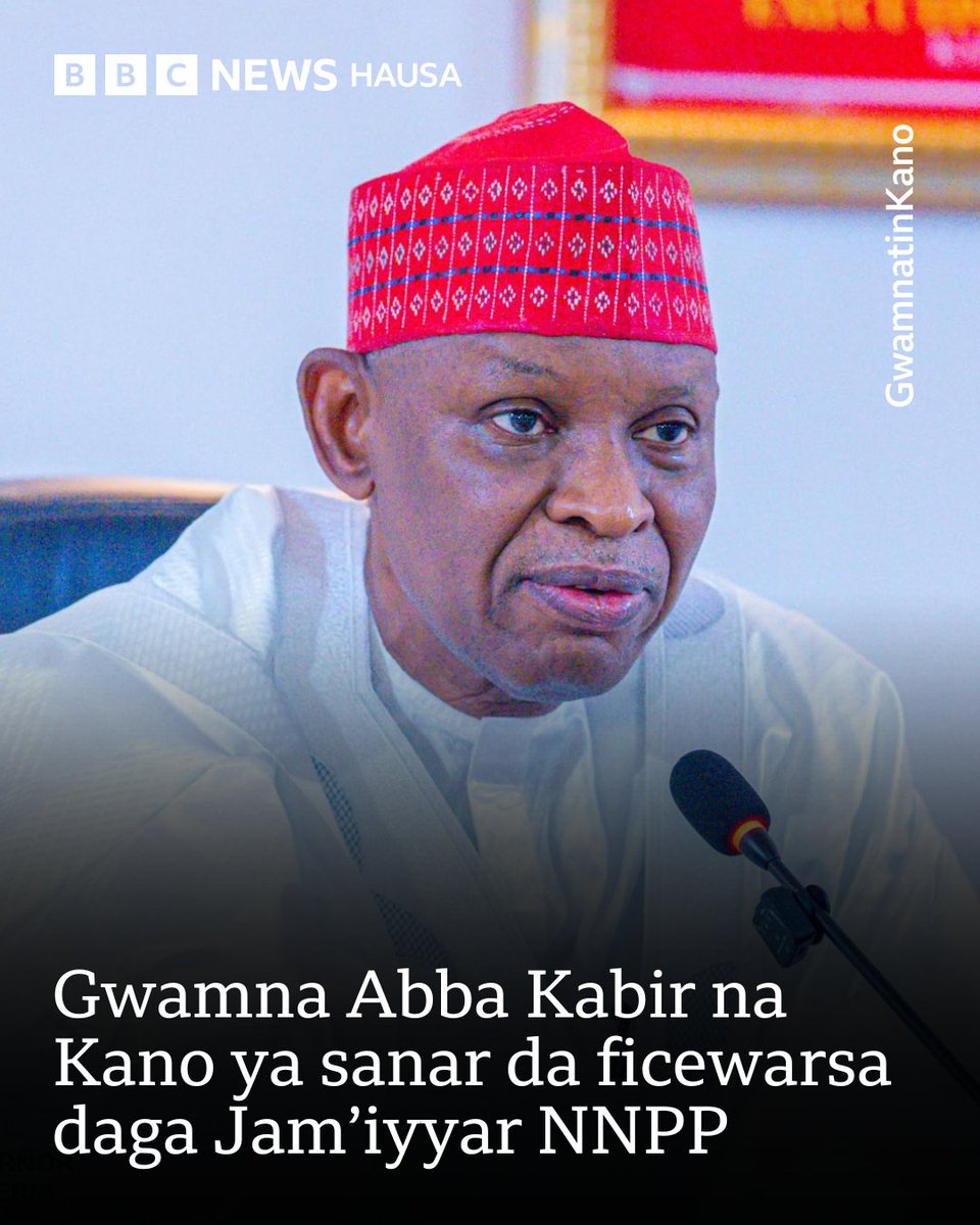 bbchausa's tweet photo. Cikin wata sanarwa da ya fitar ranar Jumaʼa, gwamnan ya ce ya fita daga jamʼiyyar tare da ƴan majalisar tarayya guda takwas da ƴan majalisar jiha 21 da kuma ɗaukacin shugabannin ƙananan hukumomin jihar 44. 

Ƙarin bayani - https://t.co/MXEvniUFqJ https://t.co/dRRJCkXQKy