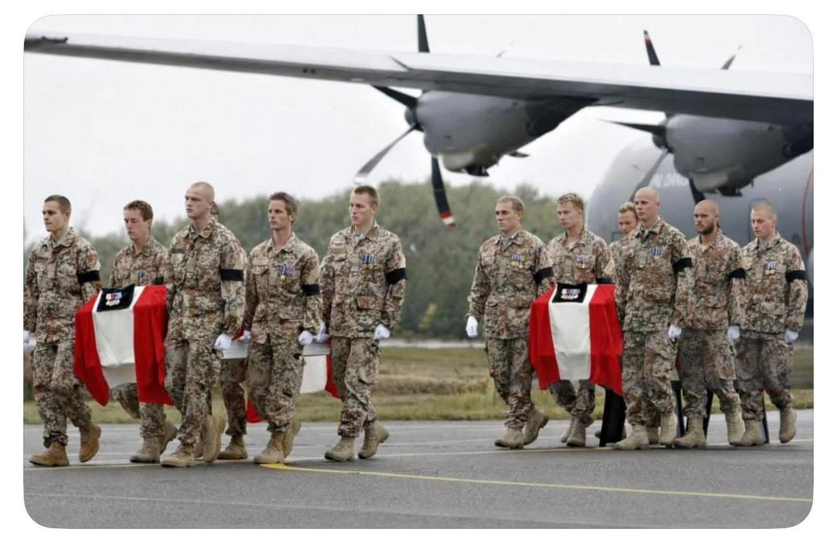 Here are some Danish military dead who clearly just got too close to the front line in Afghanistan.