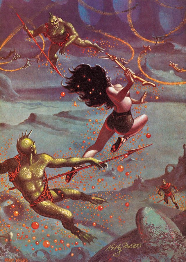 「Cover art by Kelly Freas, illustrating "」|Benのイラスト