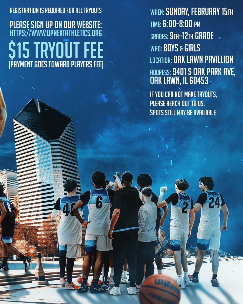 ChicagoHoopsAAU's tweet photo. Earn it.
High school tryouts 
Up Next Feb 15th💙 https://t.co/vLzMgFvZFZ
