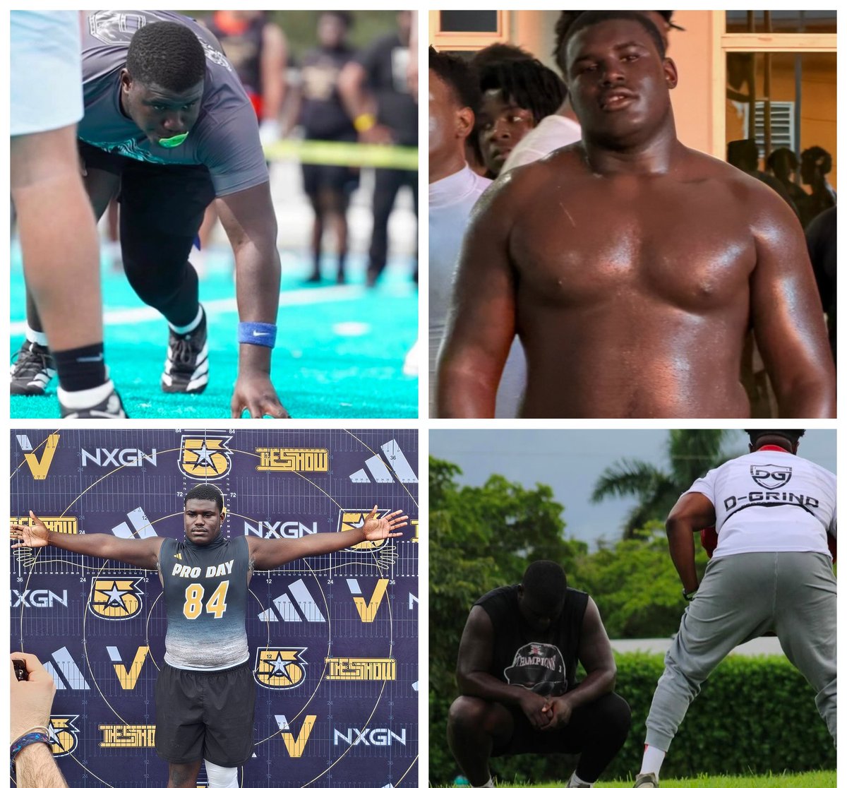 ntmarketing's tweet photo. @CharlotteFTBL 
Jaylen “Thanos” Thanis | C/O 2027
6’1” 280 lb Interior DL – Miami Carol City (FL)
Violent hands • High motor • Run stopper • Commands double teams • Physical
🎥 Highlights: https://t.co/vUDG1FJLWI
#AGTG #2027DL https://t.co/cMnH67sqXC