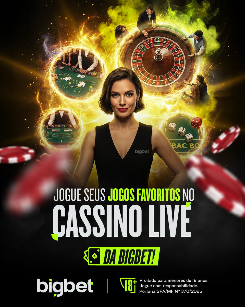 Cassino ao vivo para quem gosta de acompanhar tudo em tempo real. 

Mesas reais, dealers ao vivo e seus jogos favoritos em uma experiência envolvente, dinâmica e cheia de interação a cada rodada! 🎰✨

🔗 big.bet.br