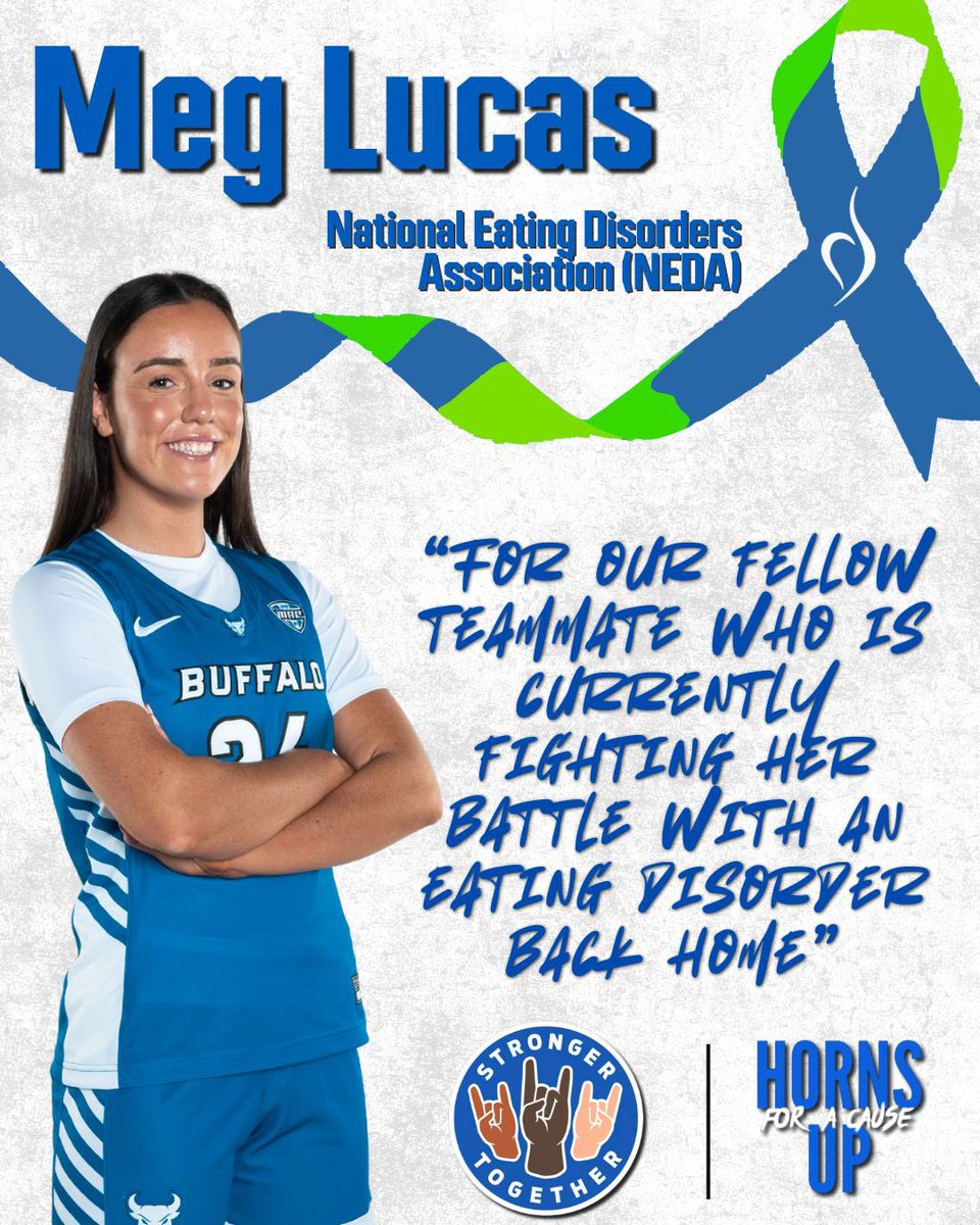 UBuffaloWBB's tweet photo. “𝐇𝐨𝐫𝐧𝐬 𝐔𝐩 𝐅𝐨𝐫 𝐀 𝐂𝐚𝐮𝐬𝐞” 

At tomorrow’s game, our players will wear colored shoelaces representing a cause that’s important to them.

Come out and show your support to the team and to all those who are in the fight. 

A thread 🧵 ⬇️ https://t.co/SNTnQSVG1x