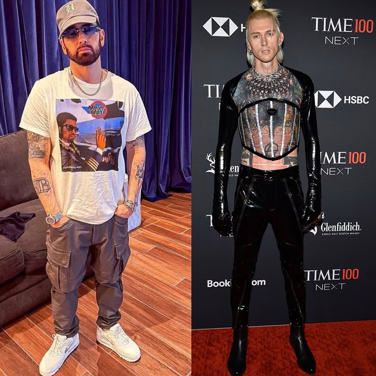 Southpawer's tweet image. Eminem's line "you dress better, I rap better" on "Killshot" aged terribly, man