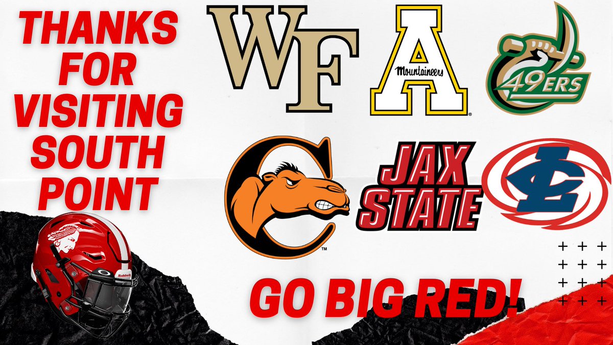SPRecruiting's tweet image. Thank you @WakeFB @Coach_Shak @CoachFaanes @CoachChiappelli @JAJones1218 @CaneCoachHodges  for coming to Belmont, NC to recruit our players! #GOBIGRED