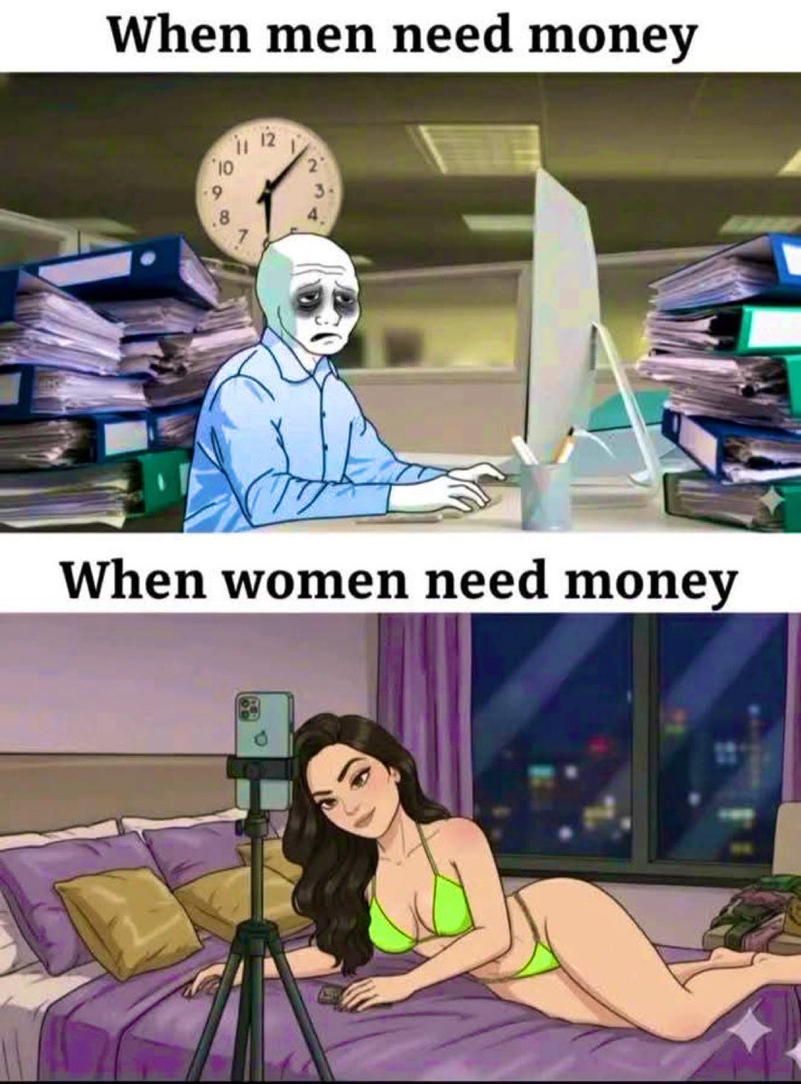 When men vs women need money