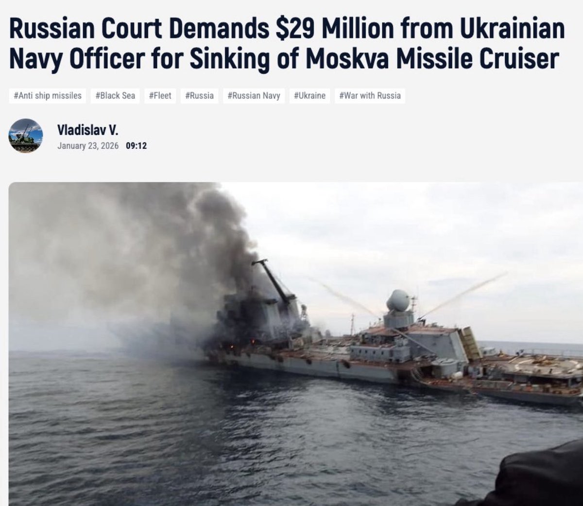 😂 Tell Vance that you don't turn the Moskva around in a day!