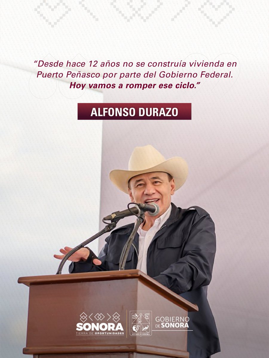 De la mano del Gobierno de México estamos garantizando el derecho a la vivienda en todas las regiones de Sonora. Es así como construimos una verdadera #TierraDeOportunidades.