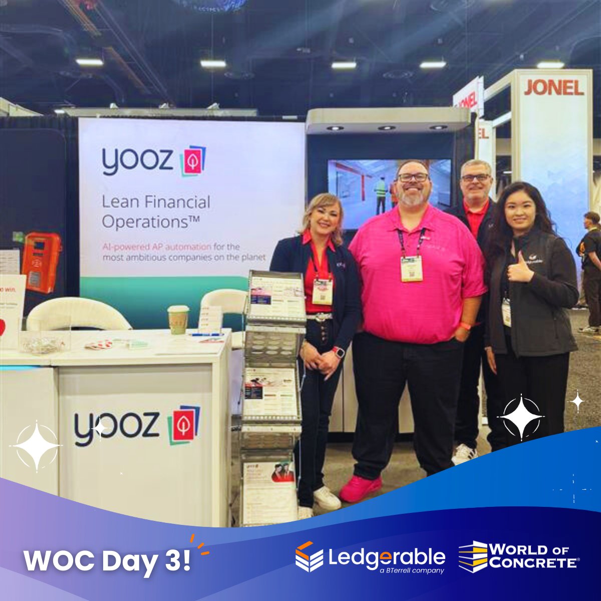 Thank you for joining us at <a href="/WorldofConcrete/">World of Concrete</a> 2026! We were excited to meet the <a href="/SageUSAmerica/">Sage USA</a> &amp; <a href="/WhyYooz/">Yooz</a>  teams and connect with so many new faces, while showcasing how Sage Intacct Construction delivers real-time financial visibility✨
Missed us? construction@ledgerable.com
