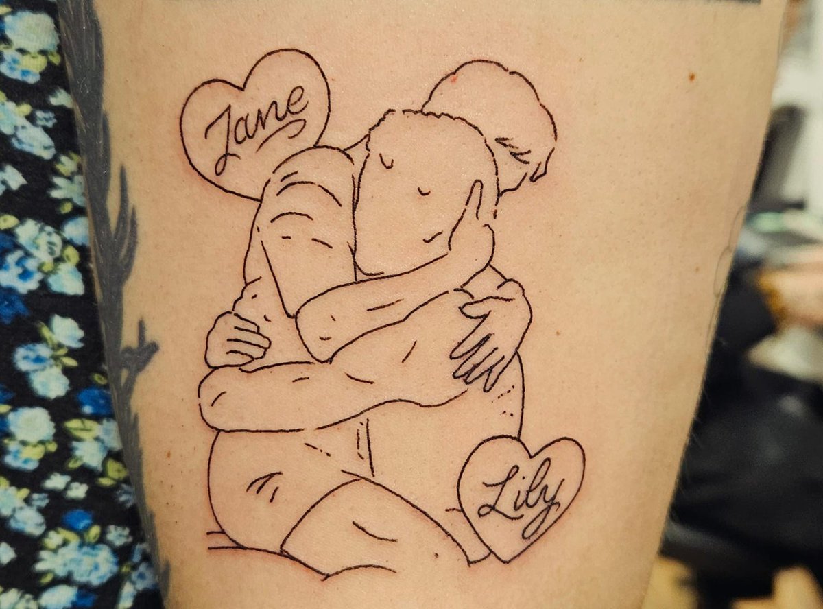 Fire and ice heated rivalry tattoo with strong contrast and dramatic detail