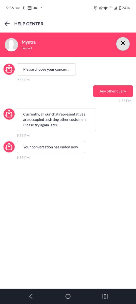 diptakbanerjee's tweet photo. @MyntraSupport 

Automation is good.
Saving SLA is a great thing.
But with a negative CX, you're doomed.

I tried to reach out as one of your Delivery partners scammed me a 100 bucks this morning, and you don't even bother.

Such a shame! https://t.co/RQTymW3sUr