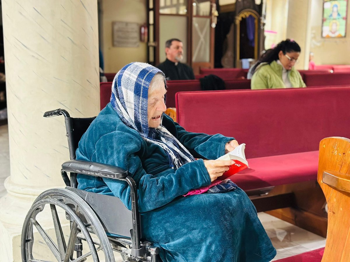 Faces of crucified Gaza City
Today at Holy Family Church