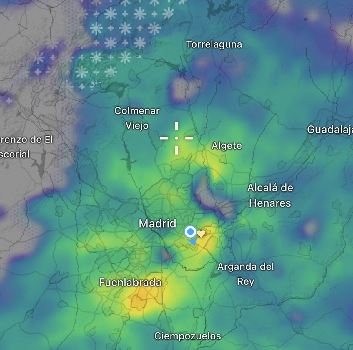 MeteoExplora's tweet image. Sigue bajando la temperatura y ya tenemos menos de 4° en Madrid capital, con una sensación térmica mucha más baja. 🥶
Mucho #frio. #Madrid