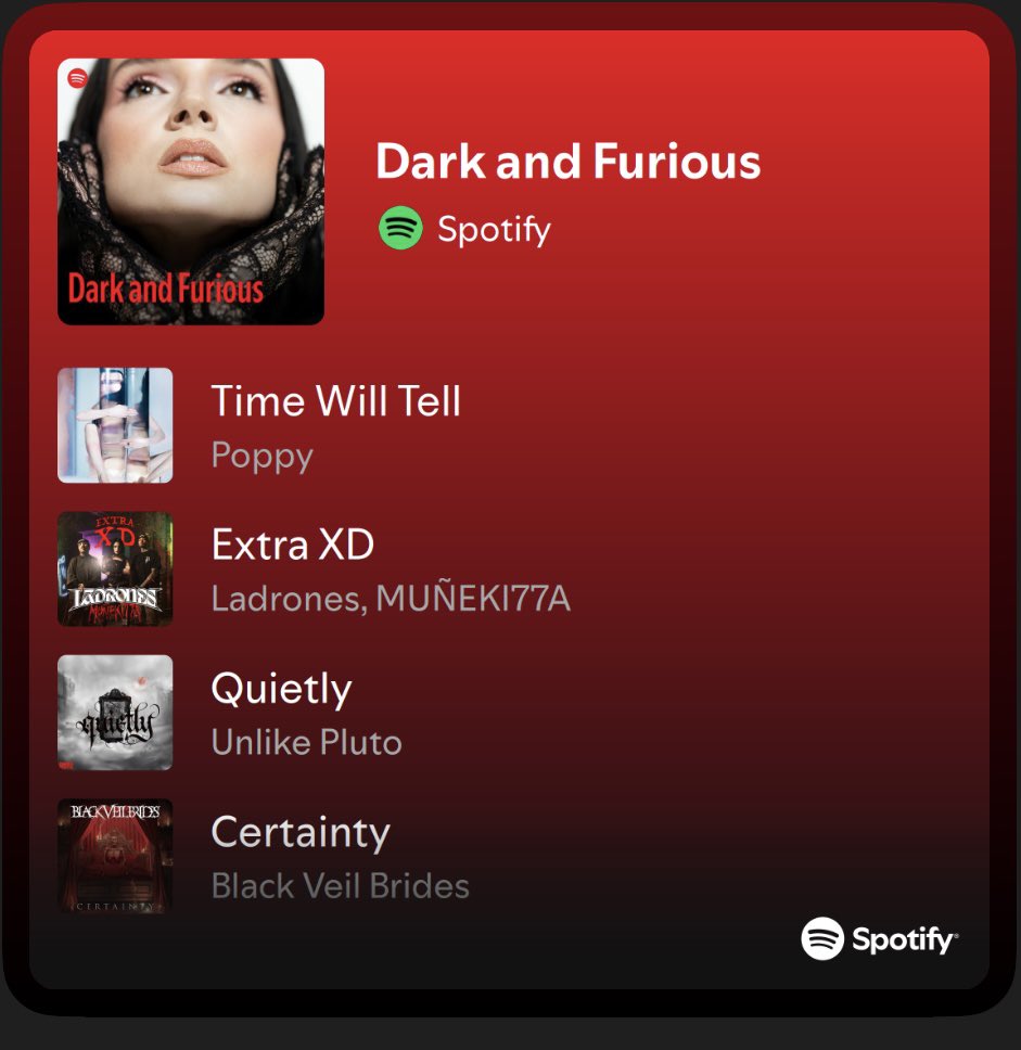 Compartiendo playlist oficial de Spotify abajo de la poppy, que nivel extra xd open.spotify.com/playlist/37i9d…